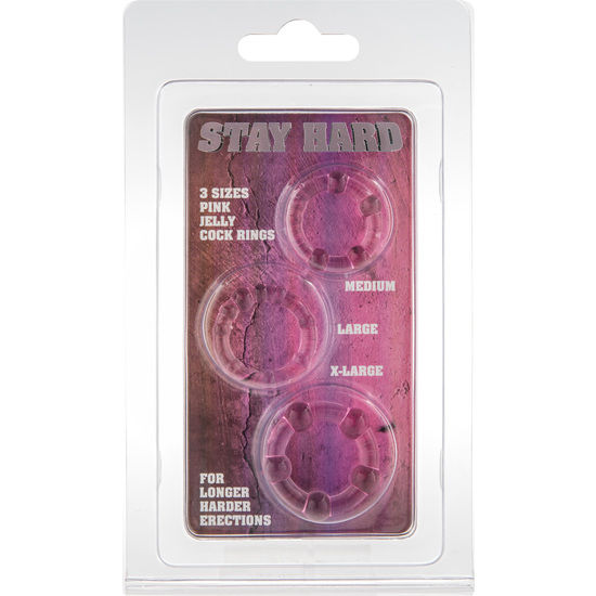 Seven Creations – Set of Three Pink Penis Rings