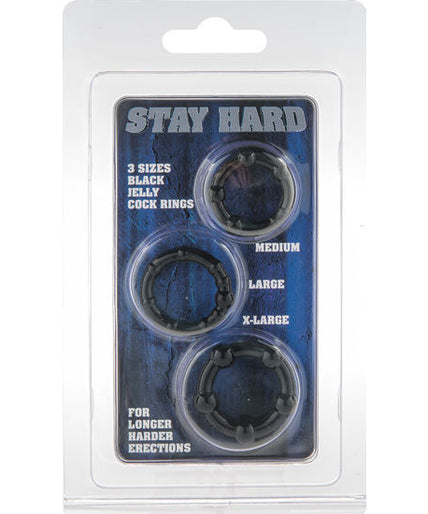 Seven Creations – Set of Three Black Penis Rings Seven Creations – Set of Three Black Penis Rings