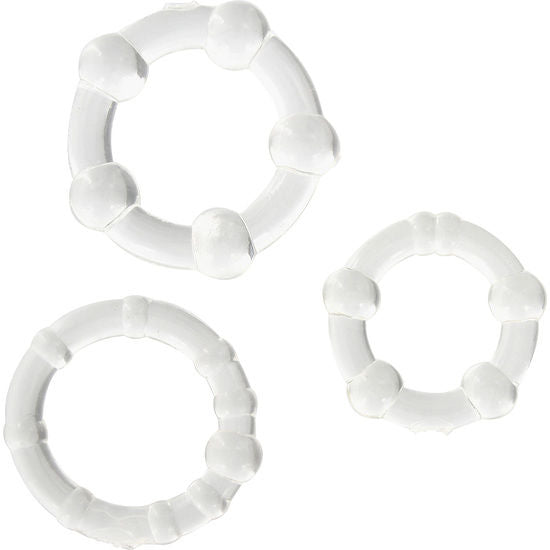 Seven Creations – Set aus drei transparenten Penisringen