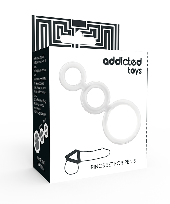 Addicted Toys – Rings Set for Penis Transparent