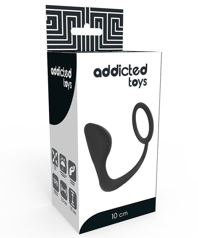 Addicted Toys – Analplug mit schwarzem Penisring