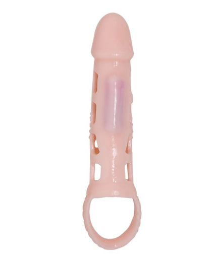Baile – Penisverlängerungsüberzug mit Vibration und Natürlichem Riemen 13,5 cm Baile – Penisverlängerungsüberzug mit Vibration und Natürlichem Riemen 13,5 cm