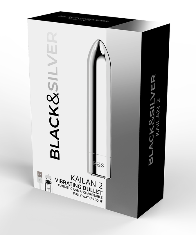 Black&silver – Kailan 2 Silber Vibrations-Magnetkugel