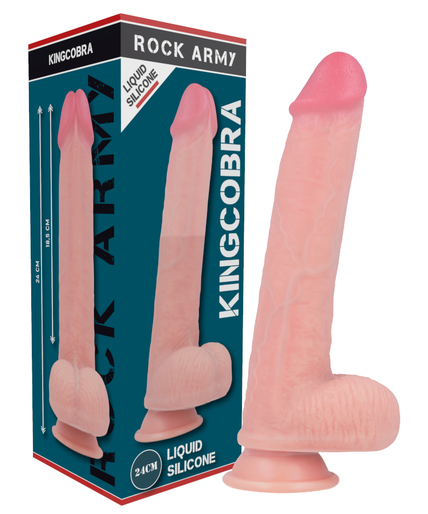 Pleasurements – Rockarmy – Flüssiger Silikonkern Kingcobra Realistischer Dildo 24 cm Pleasurements – Rockarmy – Flüssiger Silikonkern Kingcobra Realistischer Dildo 24 cm