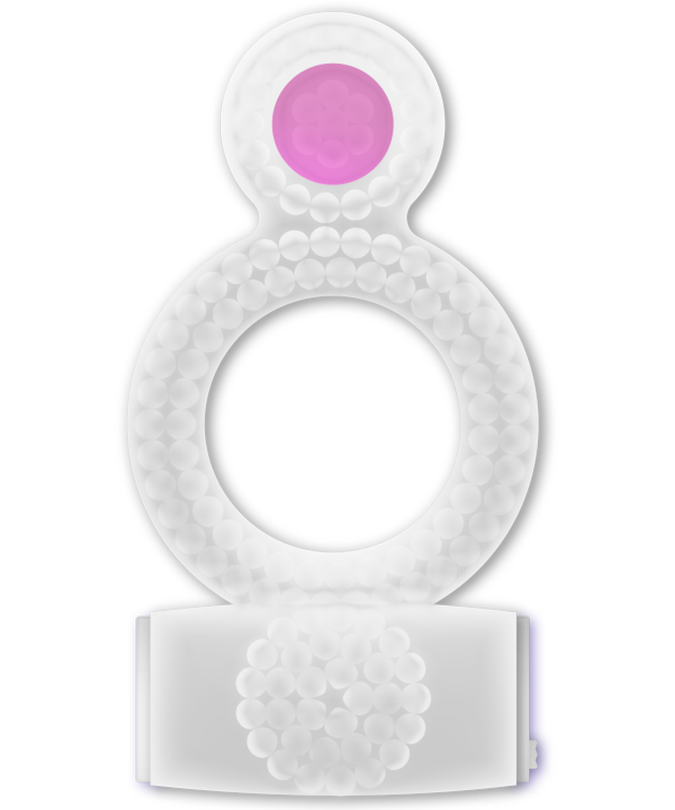 Casual Love – Ring Vibrerend Dubbele Pleasure Transparant