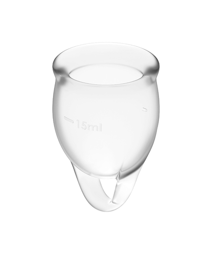 Satisfyer – Feel Confident Menstrual Cup Clear 15 + 20 Ml Satisfyer – Feel Confident Menstrual Cup Clear 15 + 20 Ml