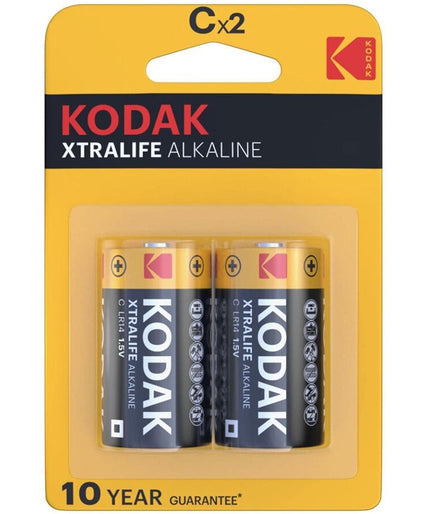 Kodak – Xtralife Alkaline Batteries C X 2 Units Kodak – Xtralife Alkaline Batteries C X 2 Units