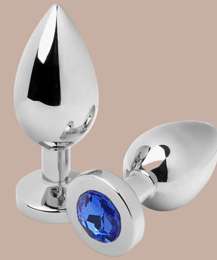Metal Hard – Analplug Diamond Blau Mittel 7,62cm – Edelstahl Metal Hard – Analplug Diamond Blau Mittel 7,62cm – Edelstahl