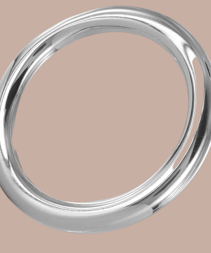 Metal Hard – Ronde Penisring Metalen Draad C-Ring 8x50mm