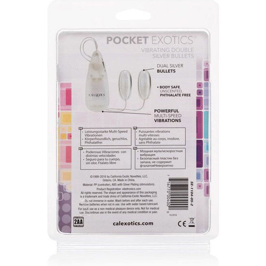 Calexotics – Vibrating Bullets Silver Duo