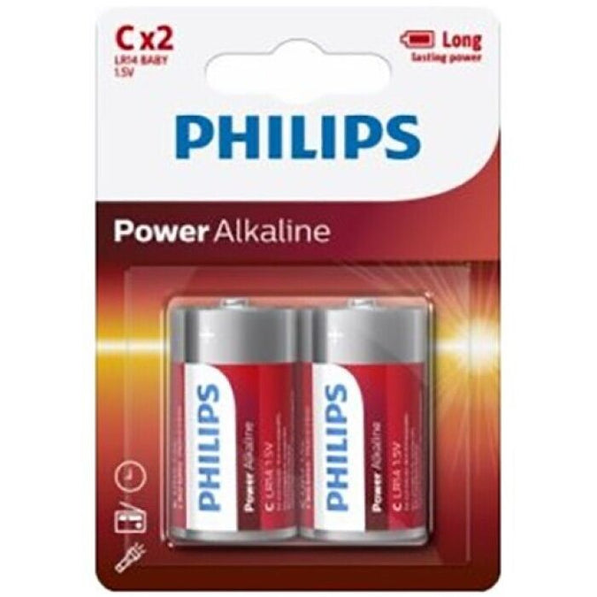 Philips – Power Batterijen Pila C LR14 Verpakking 2