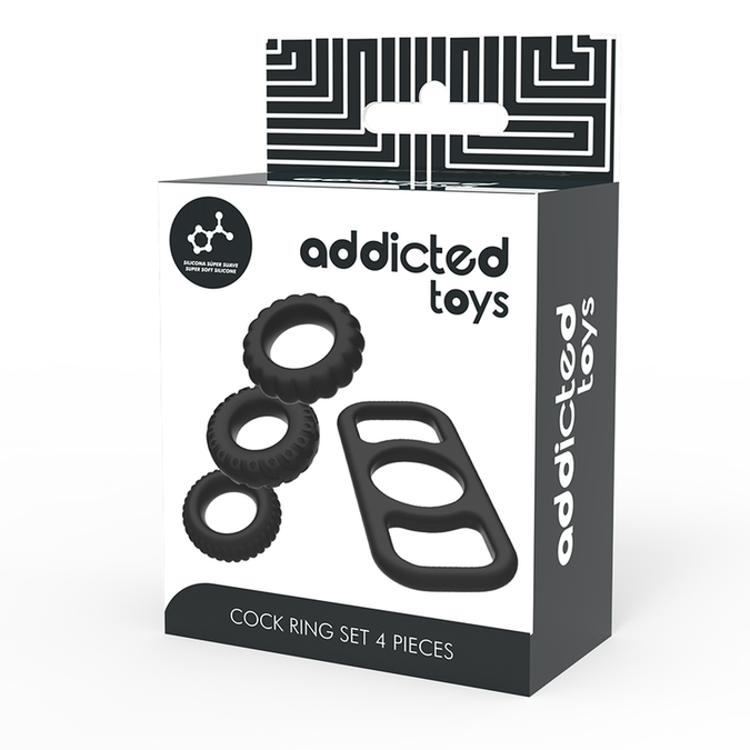 Addicted Toys – Cockring-Set, 4 Teile