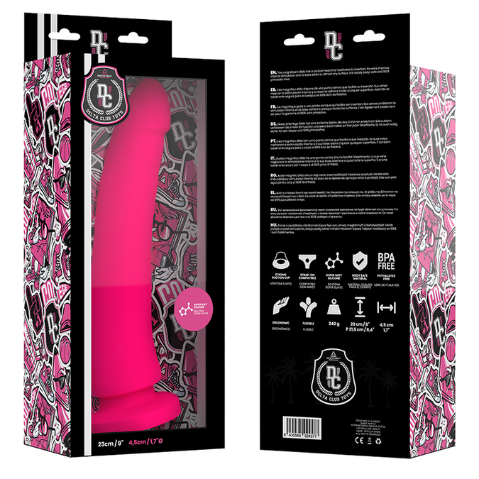Pleasurements – Delta Club – G-Spot Dildo Medizinisches Silikon 23 Cm Ø 4,5 Cm | Pink