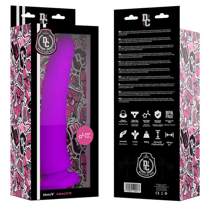 Pleasurements – Delta Club – G-Spot Dildo Medizinisches Silikon 23 Cm Ø 4,5 Cm | Flieder