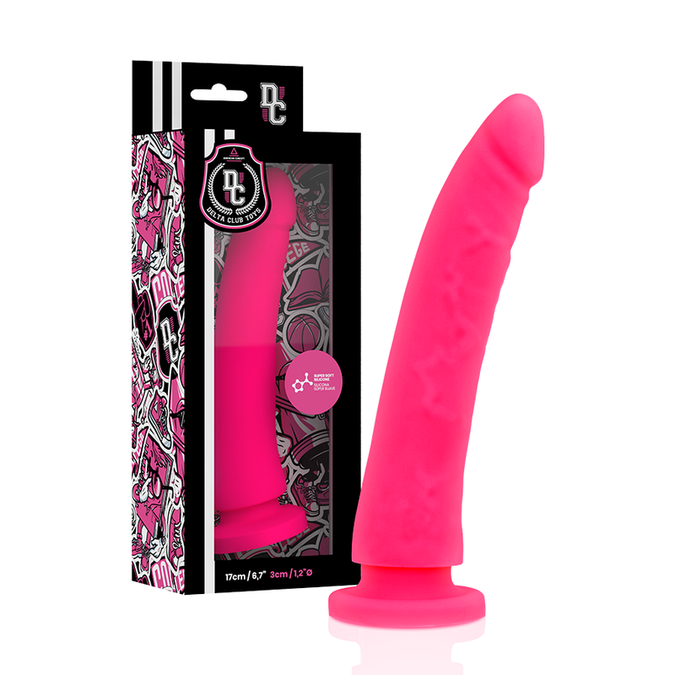 Delta Club – Spielzeug-Geschirr + Dong Pink Silikon 17 cm – Ø – 3 cm