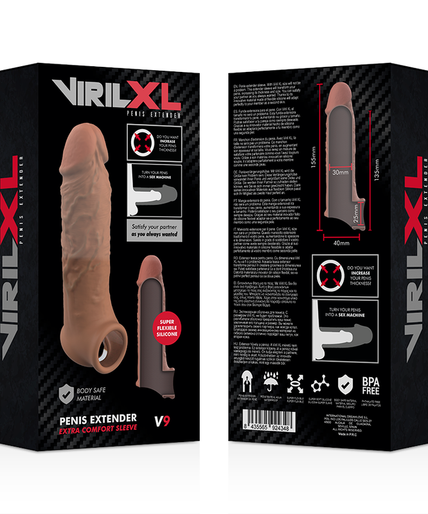 Virilxl – Liquid Silicone V9 Brown Penis Extension Virilxl – Liquid Silicone V9 Brown Penis Extension