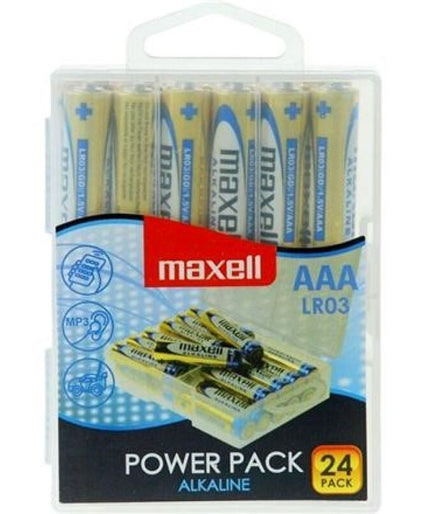 Maxell – Alkaline Battery Aaa Lr03 Pack * 24 Batteries Maxell – Alkaline Battery Aaa Lr03 Pack * 24 Batteries