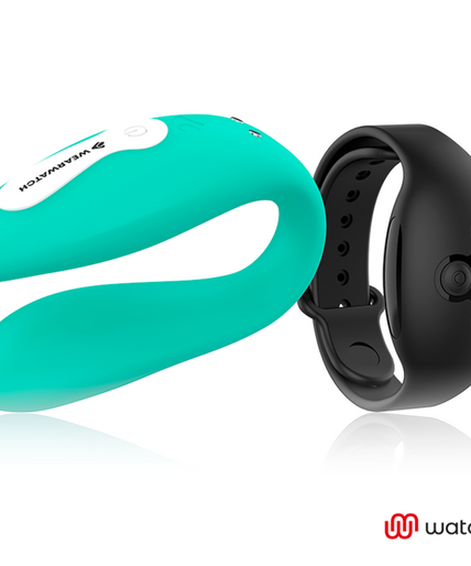 Wearwatch – Dual-Technologie Vibrator Watchme Aquamarin / Jet Wearwatch – Dual-Technologie Vibrator Watchme Aquamarin / Jet