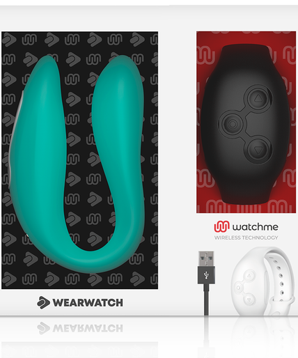 Wearwatch – Dual-Technologie Vibrator Watchme Aquamarin / Jet Wearwatch – Dual-Technologie Vibrator Watchme Aquamarin / Jet
