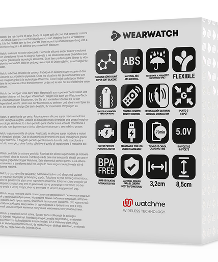 Wearwatch – Dual-Technologie Vibrator Watchme Aquamarin / Jet Wearwatch – Dual-Technologie Vibrator Watchme Aquamarin / Jet