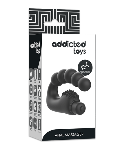 Addicted Toys – Prostata Anal Massager mit Vibration – Schwarz Addicted Toys – Prostata Anal Massager mit Vibration – Schwarz