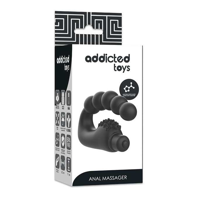 Addicted Toys – Prostata Anal Massager mit Vibration – Schwarz