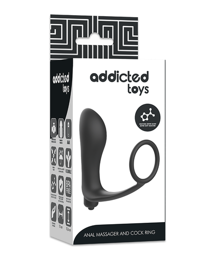 Addicted Toys – Vibratory Anal Plug with Penis Ring Addicted Toys – Vibratory Anal Plug with Penis Ring