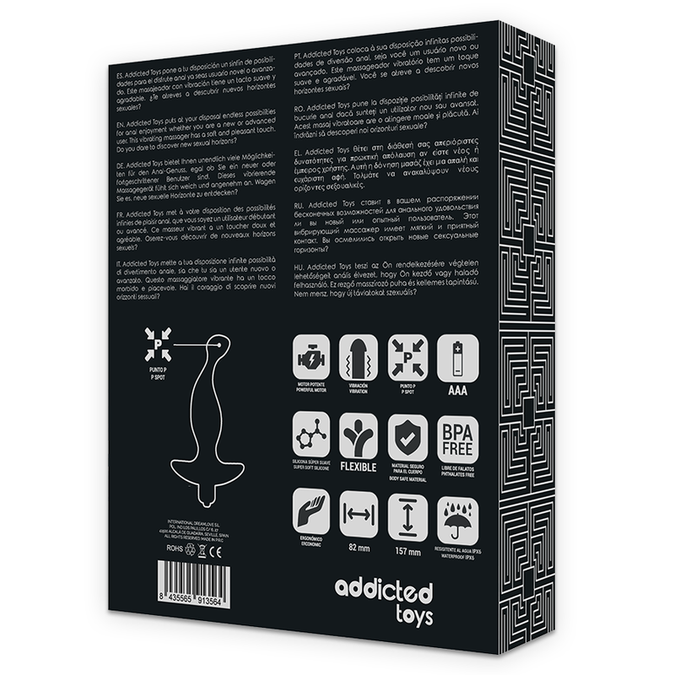 Addicted Toys – Anal Massager mit Vibration Modell 1 – Schwarz