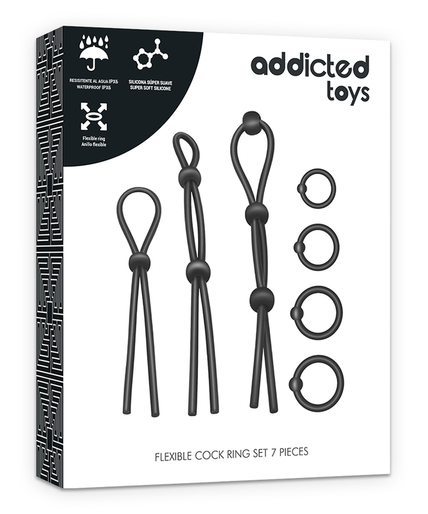 Addicted Toys – Flexible Silicone Cock Ring Set 7 Pieces Addicted Toys – Flexible Silicone Cock Ring Set 7 Pieces