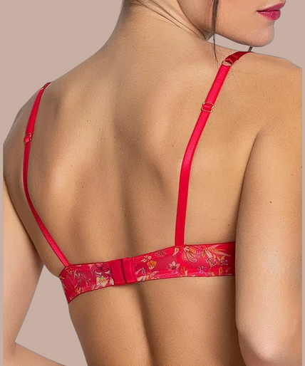 Lise Charmel – Foret Rubis Balconette-BH Rubinrot - 60 % Rabatt! Lise Charmel Balconette Bra Foret Rubis (Beautiful ruby red) - Pleasurements