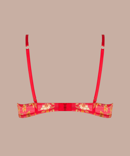 Lise Charmel – Foret Rubis Balconette-BH Rubinrot - 60 % Rabatt! Lise Charmel Balconette Bra Foret Rubis (Beautiful ruby red) - Pleasurements