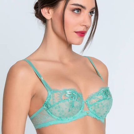 Lise Charmel – Princesse Iris Balconette-BH Aqua - 60 % Rabatt! Lise Charmel Balconette Bra Princesse Iris in Aqua - Pleasurements