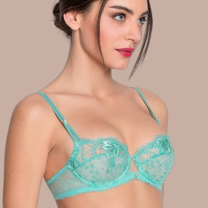 Lise Charmel – Princesse Iris Balconette-BH Aqua - 60 % Rabatt! Lise Charmel Balconette Bra Princesse Iris in Aqua - Pleasurements