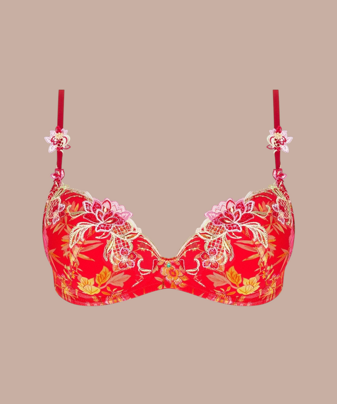 Lise Charmel Soft padded Bra Foret Rubis (Beautiful ruby red) - Pleasurements