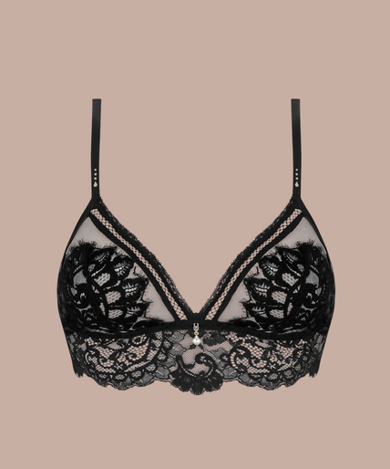 Lise Charmel – Désirs de Venise Triangel-BH Schwarz - 60 % Rabatt! Lise Charmel Triangle Bra Desirs de Venise in Seductive Black - Pleasurements