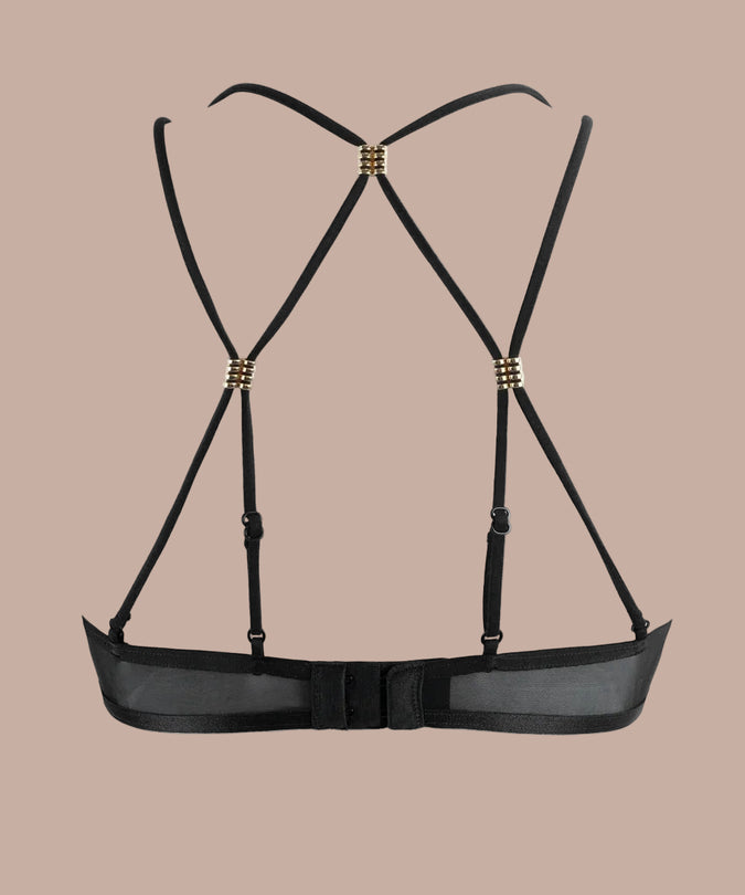 Atelier Amour – Sans Détour Wired Triangle Bra Black