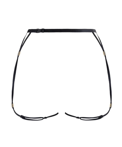 Atelier Amour – Sans Détour Suspender Black Pleasurements Atelier Amour Sans Détour zwarte jarretelgordel met kanten details en verstelbare bandjes