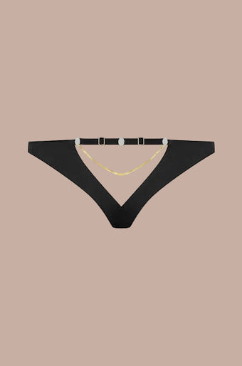 Maison Close – Tapage Nocturne Offener Schmuck-Slip Schwarz Maison Close – Tapage Nocturne Offener Schmuck-Slip Schwarz