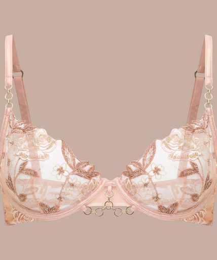 Shikkosa – Illusion Bügel-BH Sanft Pfirsich - 60 % Rabatt! Shikkosa Illusion Underwire Bra in Soft Peachy - Pleasurements