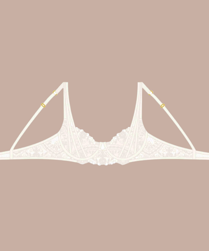 Shikkosa – Tattoo Push-Up-BH Elfenbein Weiß - 60% Rabatt! Shikkosa Tattoo Push Up Bra in Ivory White - Pleasurements