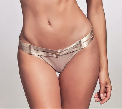 Bordelle – Art Deco Multi Strap Tanga Karamell - 70% Rabatt! Bordelle Art Deco Multi Strap Thong Caramel - Pleasurements
