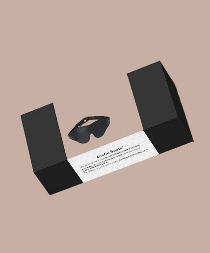 Liebe Seele Leather Blindfold – Dark Secret Black