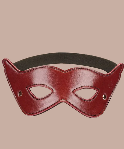 Liebe Seele Leder Augenbinde mit offenen Augen – Weinrot