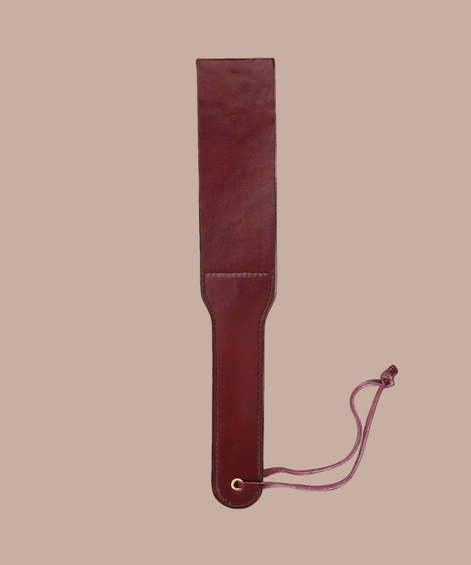 Liebe Seele Leather Split Tawse Paddle – Wine Red