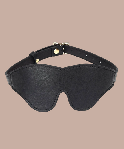 Liebe Seele Leather Blindfold – Dark Secret Black