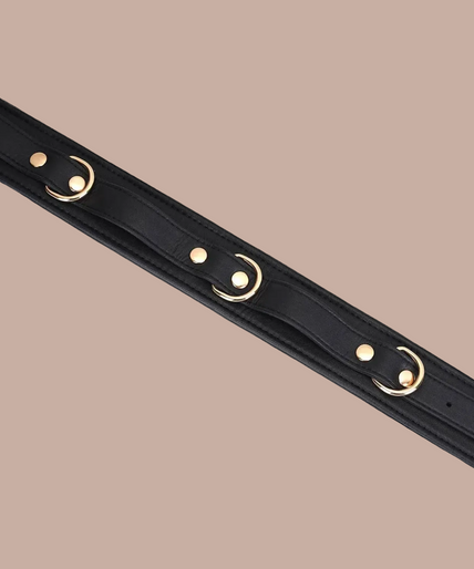 Liebe Seele Leather Thigh Cuffs – Dark Secret Black