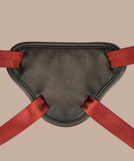 Liebe Seele Universelles Leder Strap-On Geschirr – Weinrot
