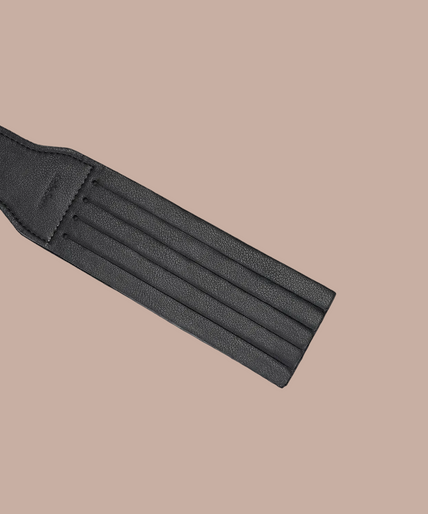 Liebe Seele Leather Split Tawse Paddle – Dark Secret Black