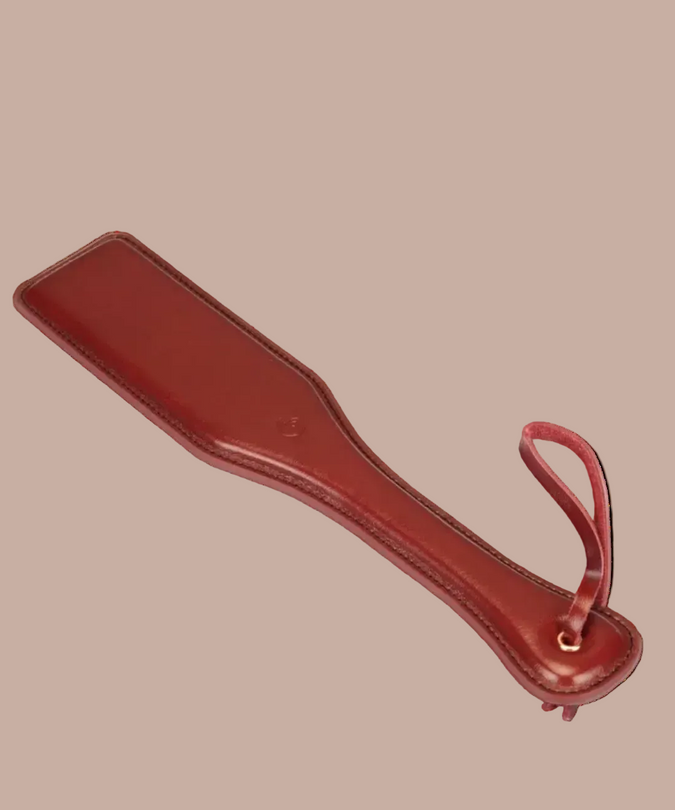 Liebe Seele Leder-Spanking-Paddel – Weinrot