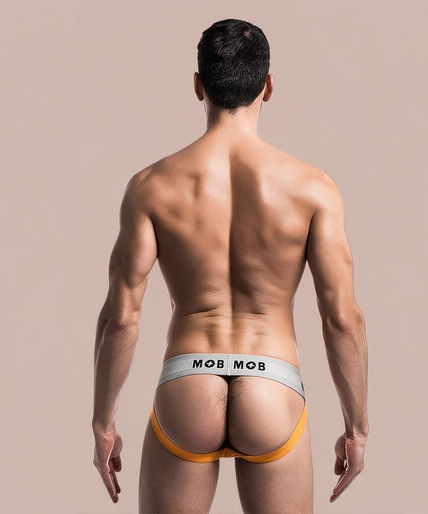 Mob – Klassischer Jock Stripe Orange Größe S